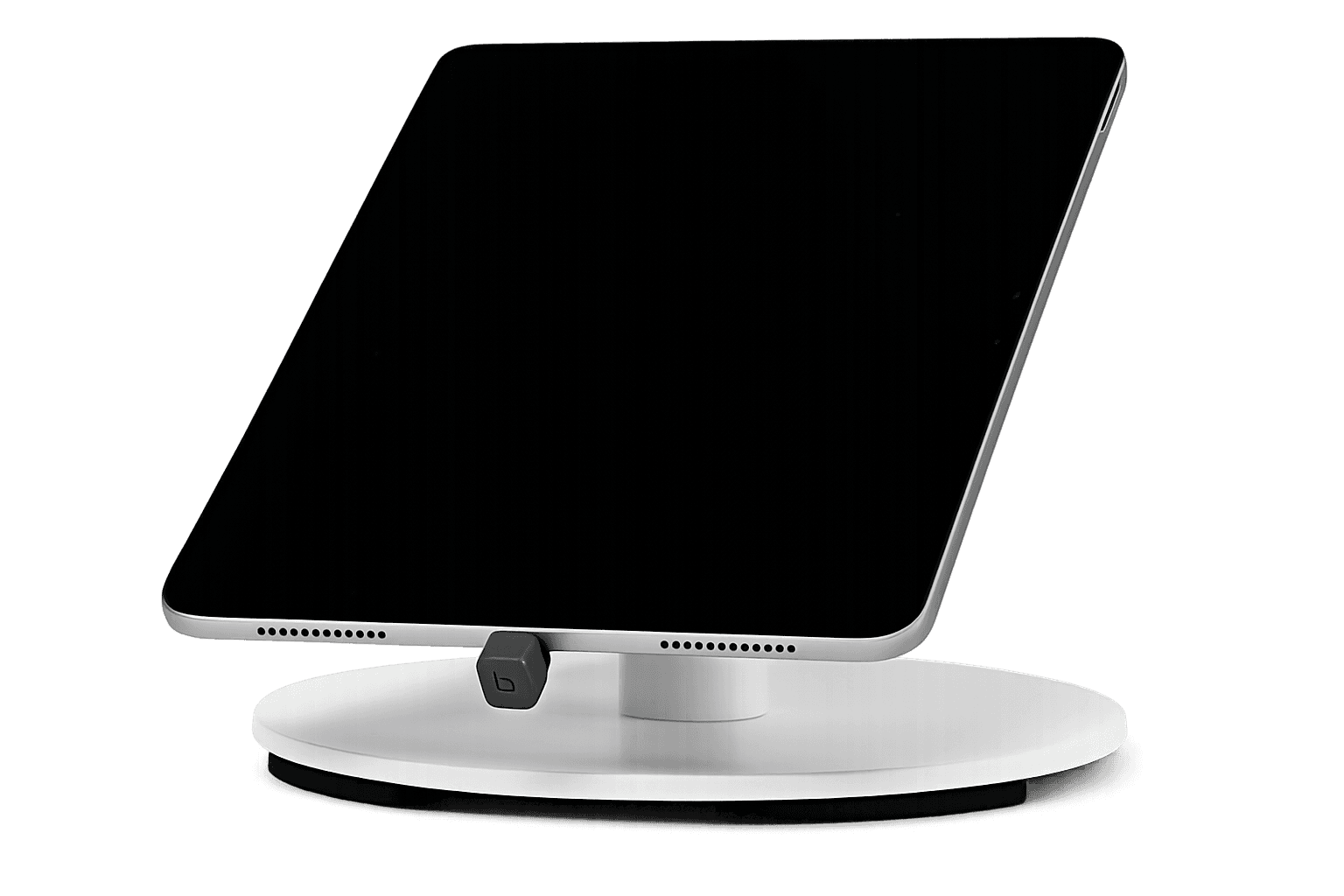 HOWI kiosk surface shown on an iPad mount