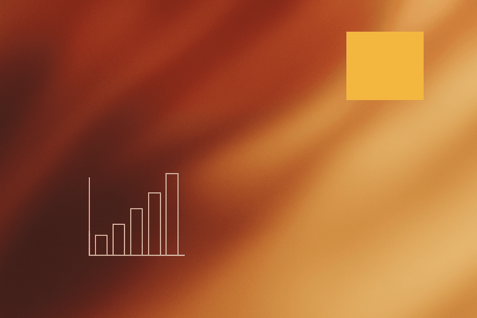 Abstract technical cover illustration with a soft color background and a small line-diagram accent (a small bar chart: five or six vertical bars of varying height, thin outlines, no fill or a single flat fill color)